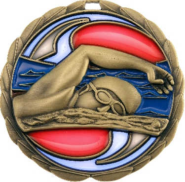 MS902G Swimming trophy 65mm